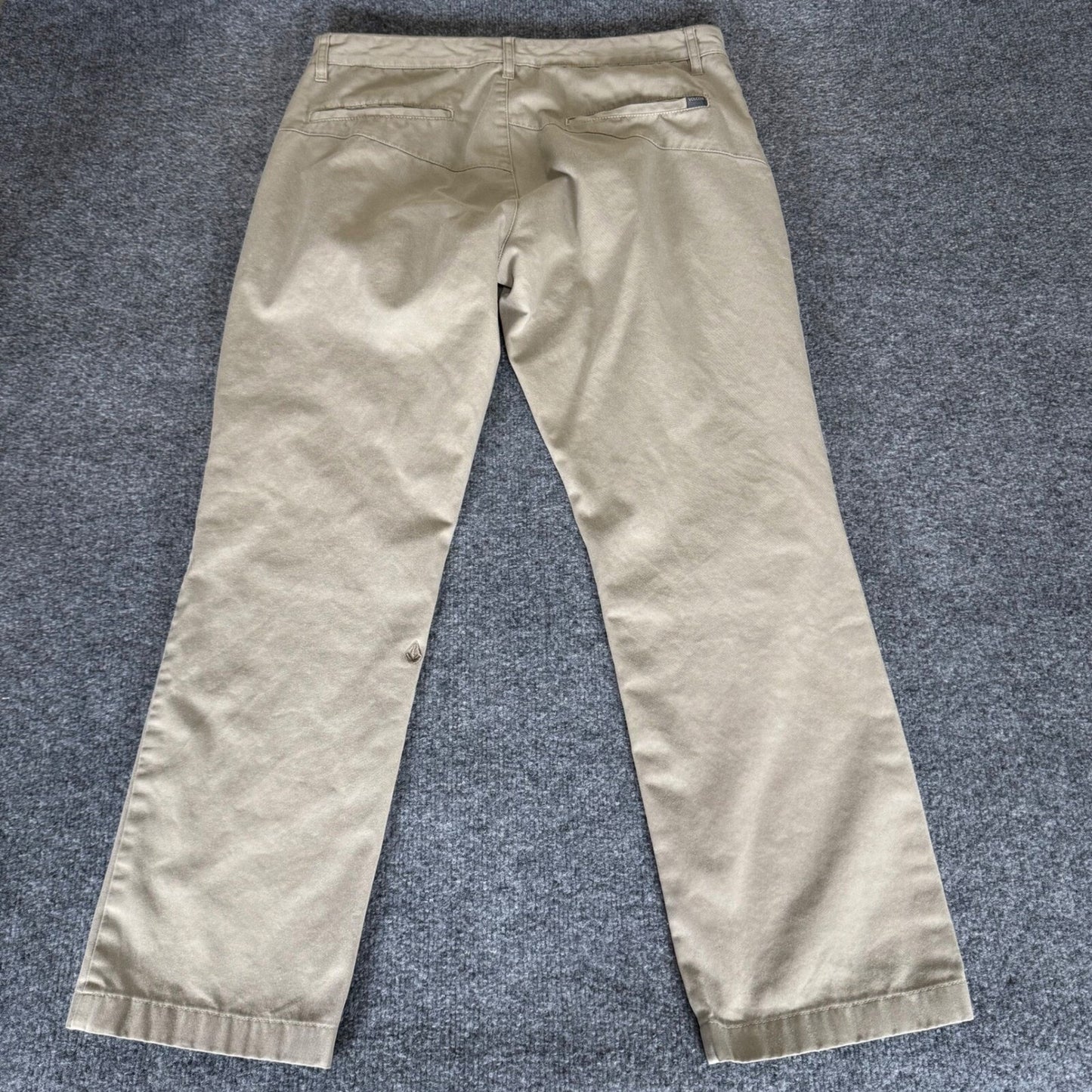 Volcom Chino Pants Mens 34 Beige Straight Leg Casual Skate Grunge Y2K Style