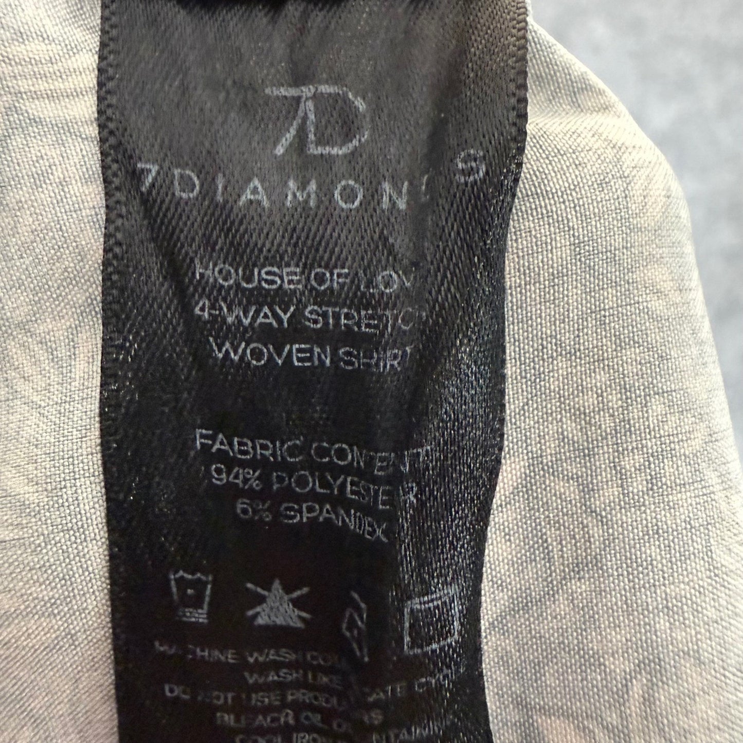 7 Diamonds Shirt Men L Blue Floral Short Sleeve Button Down 4 Way Stretch Casual