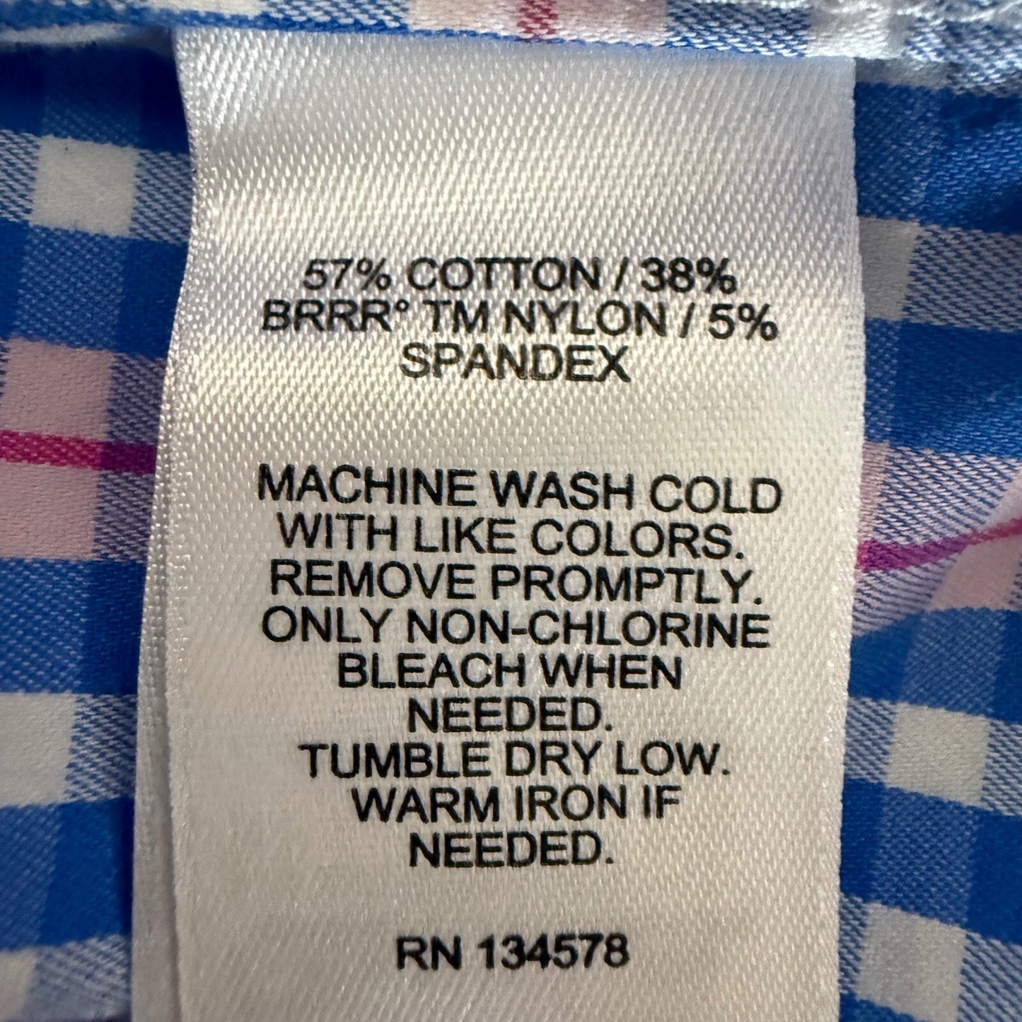 Vineyard Vines On-The-Go Performance Button Down Plaid Shirt Brrr Large Casual