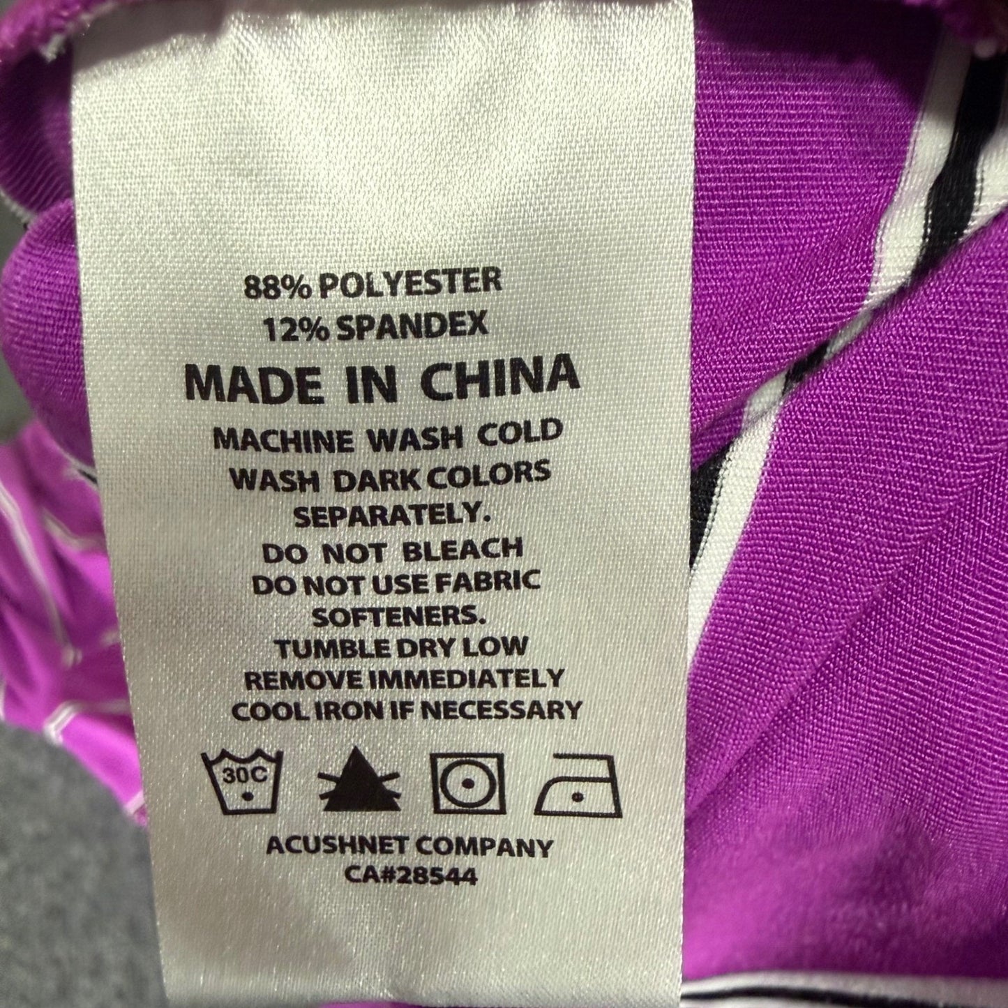 FootJoy FJ Mens Golf Polo Shirt XL Purple Stripe Performance Athletic Stretch