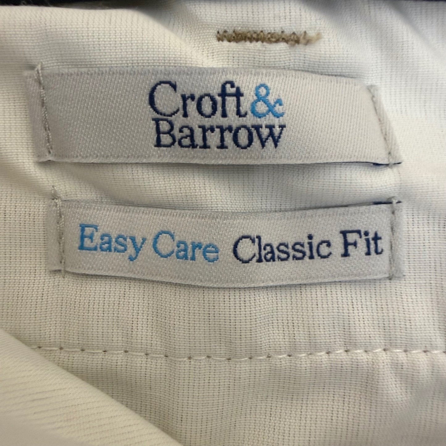 Croft & Barrow Mens 34x30 Easy Care Khaki Classic Fit Flat Front Stretch Pants