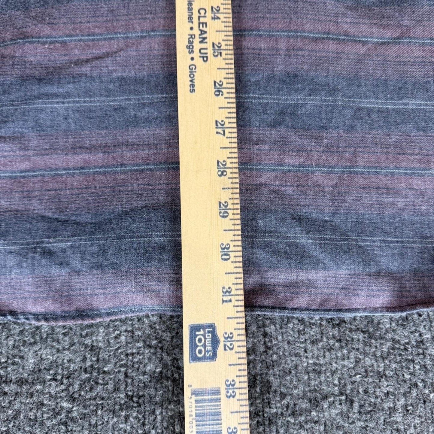 Travis Mathew Cloud Flannel Shirt Striped Button Up Long Sleeve Casual Men Large