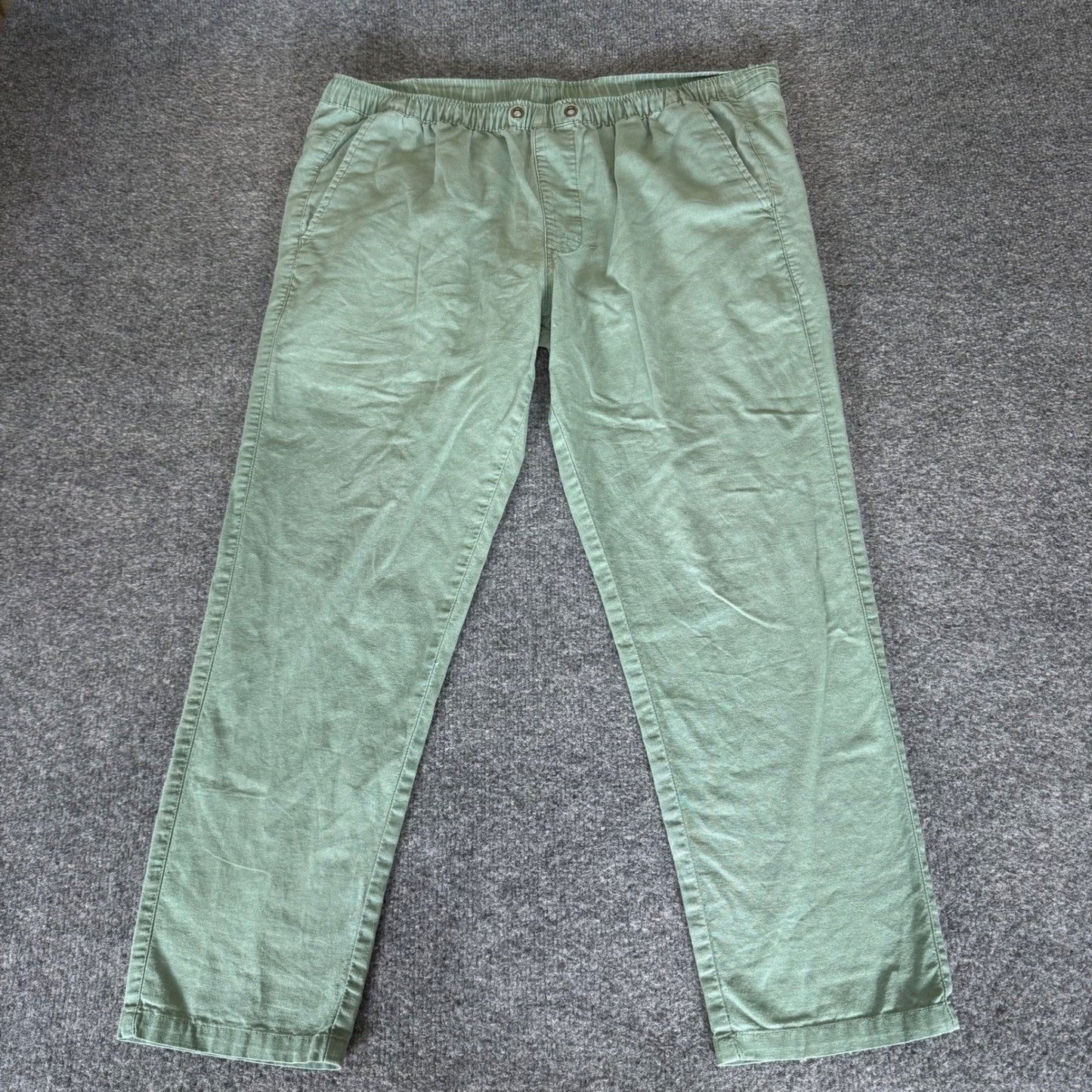 Rhythm Mens 36x26 Pants Green Linen Blend Casual Relaxed Resort Beach Vacation