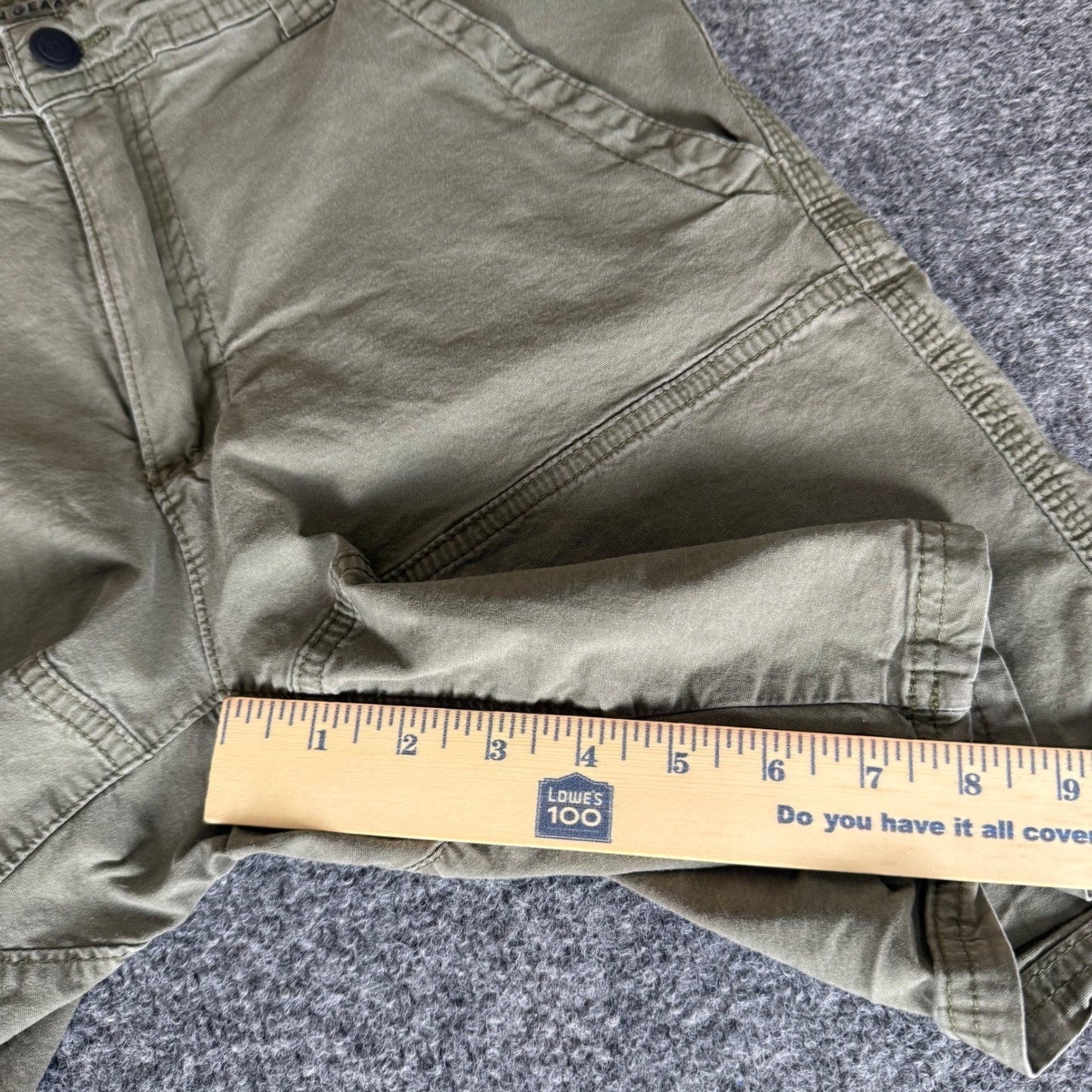 Wrangler ATG All Terrain Gear Mens Shorts Size 30 Olive Green Utility Hiking