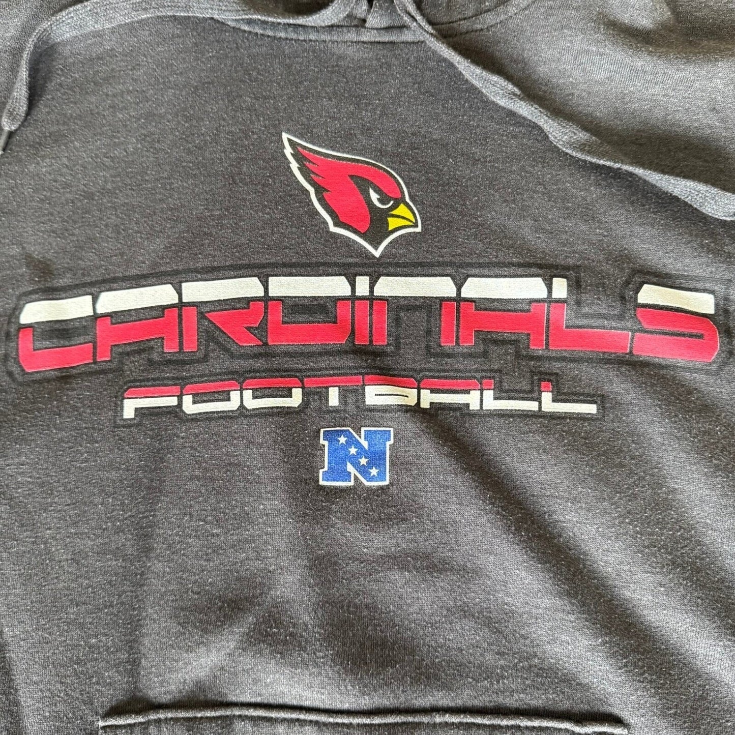 Arizona Cardinals Hoodie NFL Football Pullover Gray Jacket Pullover Mens Large