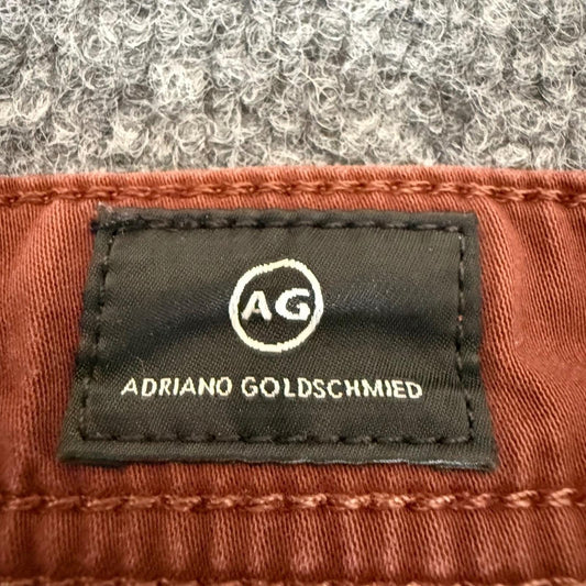 AG Adriano Goldschmied Dylan Slim Skinny Pants Mens 31x34 Clay Brick Red Casual