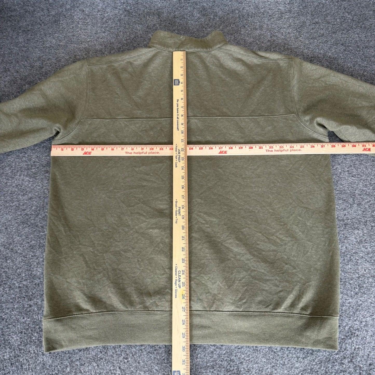 Columbia Mens XXL Olive Green Heather Quarter Zip Fleece Pullover Sweatshirt
