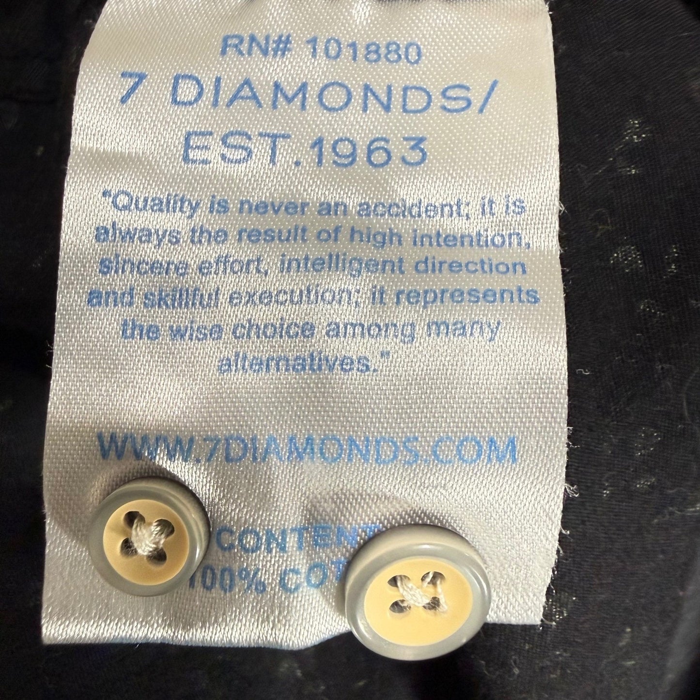 7 Diamonds Mens Medium Black Floral Short Sleeve Button Down Shirt Casual Modern