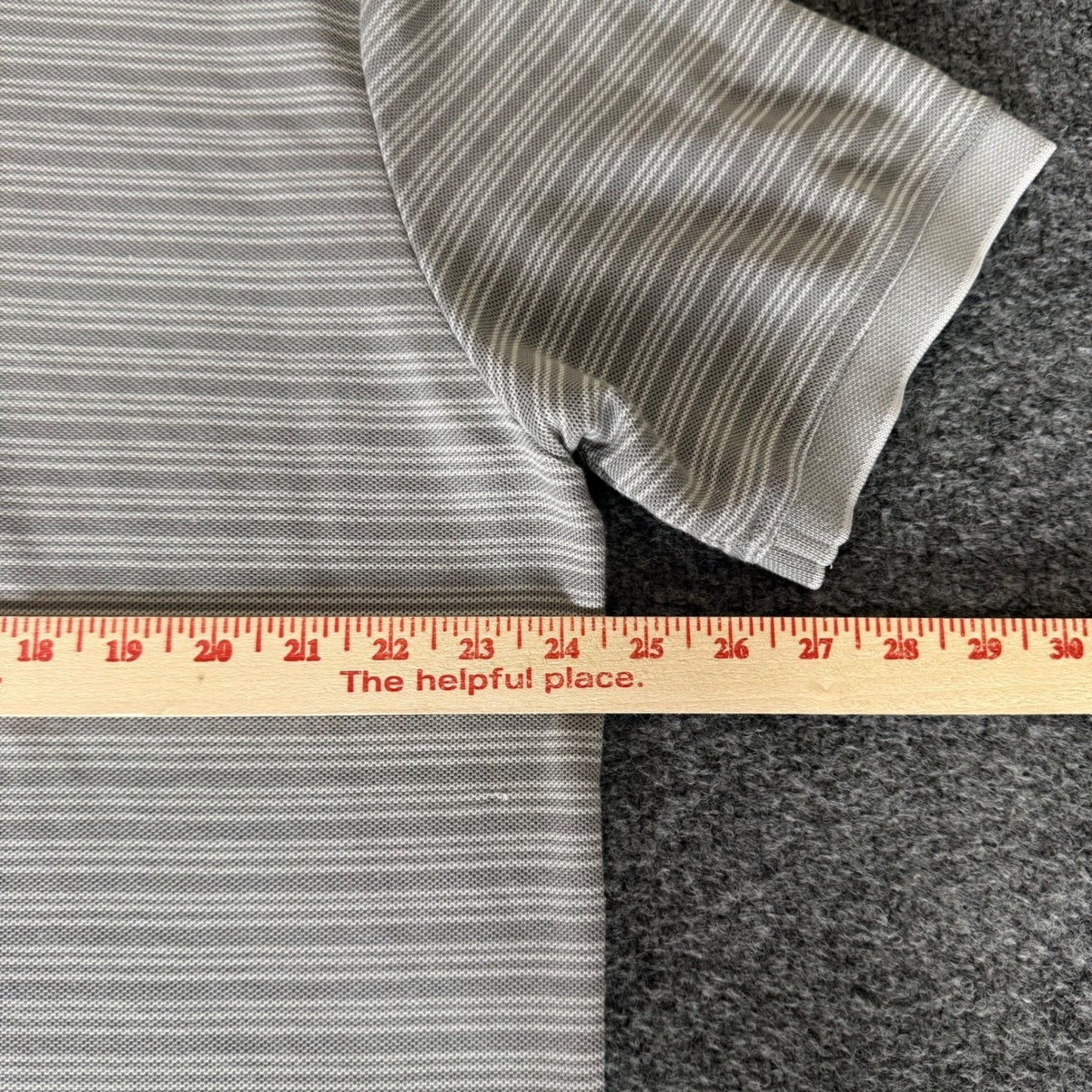 Tommy Bahama Mens IslandZone Polo Shirt XL Gray Striped Pima Cotton Golf Casual
