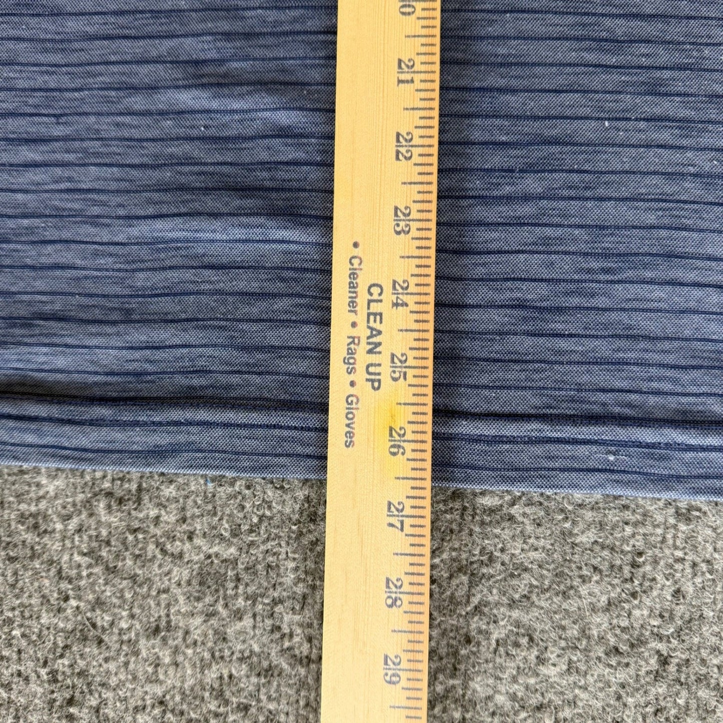 Tommy Bahama Mens Polo Shirt Medium Navy Blue Striped Short Sleeve Casual