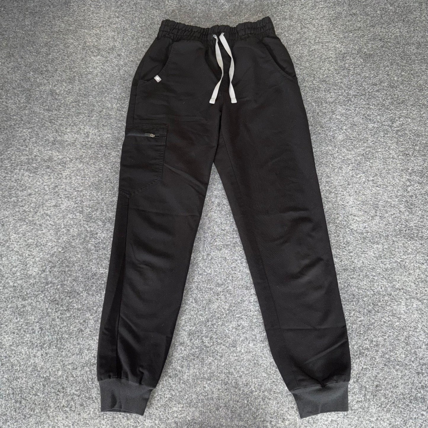 FIGS Zamora High Waisted Jogger Scrub Pants Black XXS Petite Medical Uniform