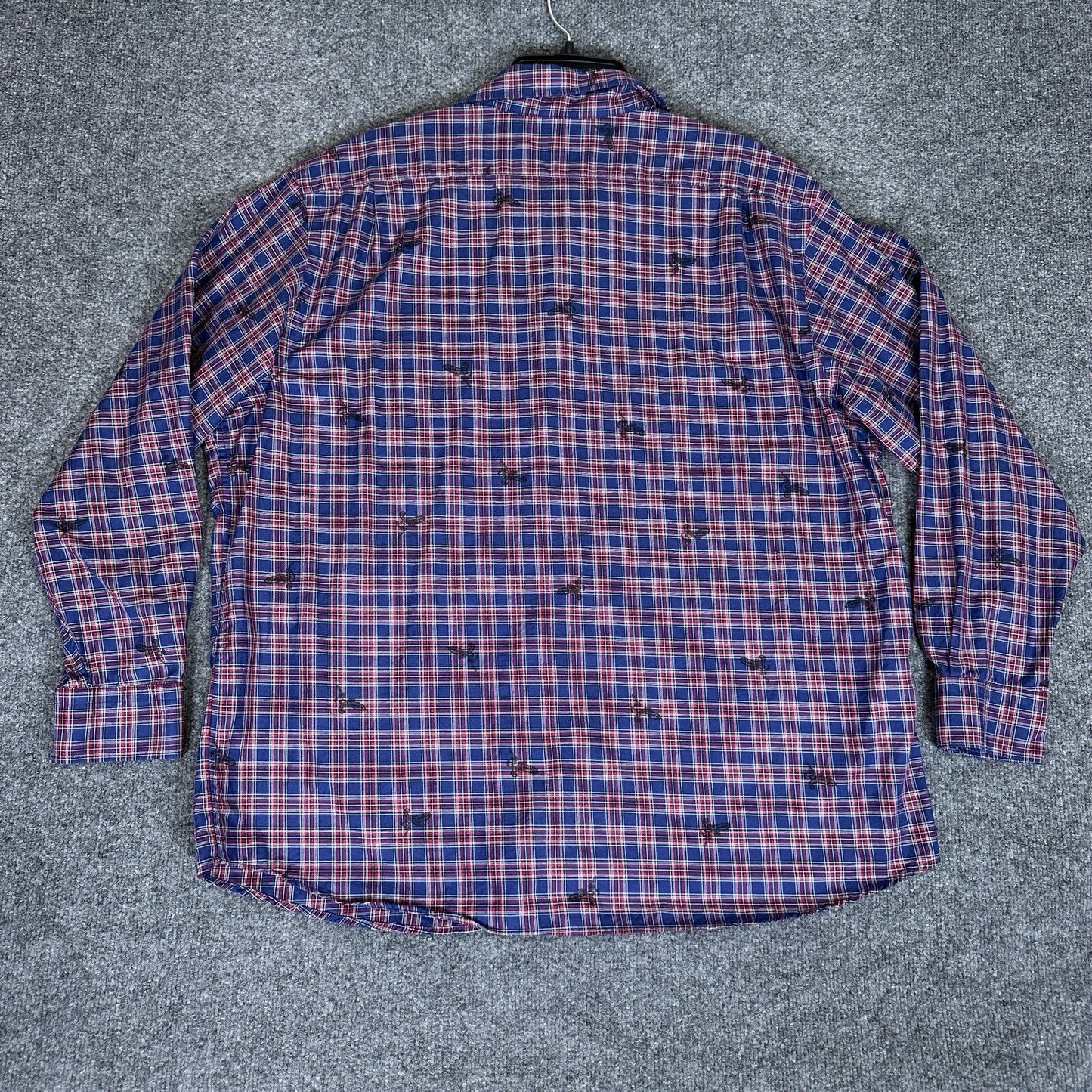 Cremieux Shirt Mens 2XL Blue Red Plaid Long Sleeve Button Up Casual Pocket Adult