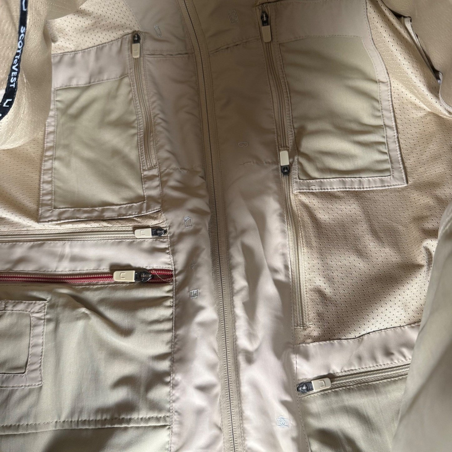 Scottevest RFID Travel Vest Mens 3XL Tan Khaki Multi Pocket Utility TEC Jacket