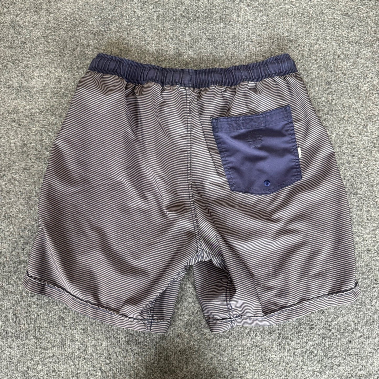 Vuori Kore Shorts Mens 32 Blue Striped Lined Athletic Gym Training Workout Run