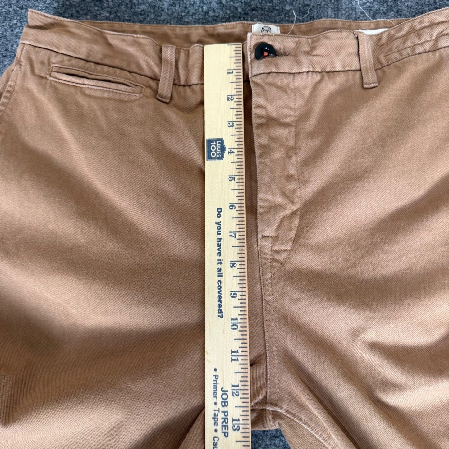 Hiroshi Kato The Ave Slim Chino Pants Mens 36x32 Tan Stretch Everyday Comfort