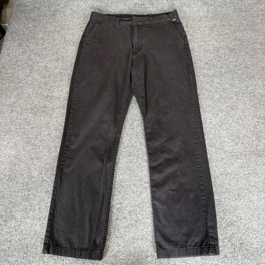 Vans Mens Relaxed Fit Chino Pants Black Cotton 31x29 Skate Casual Streetwear