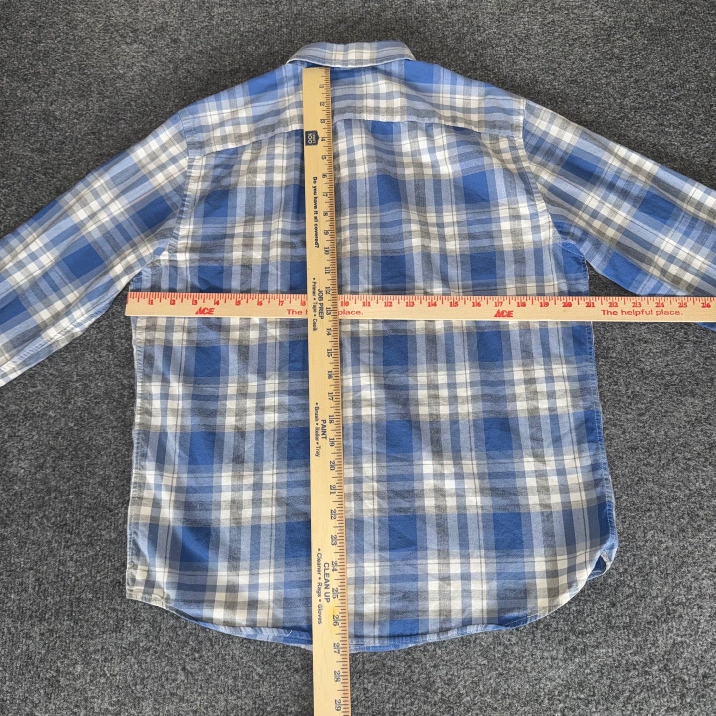 UNTUCKit Shirt Mens Medium Slim Fit Blue Plaid Button Up Casual Wrinkle Free