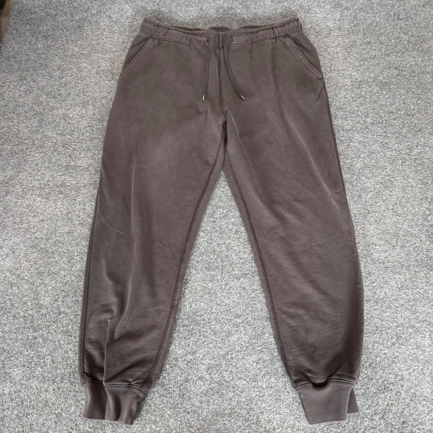 J.Crew Mens Large French Terry Joggers Brown Sweatpants Casual Lounge Comfort