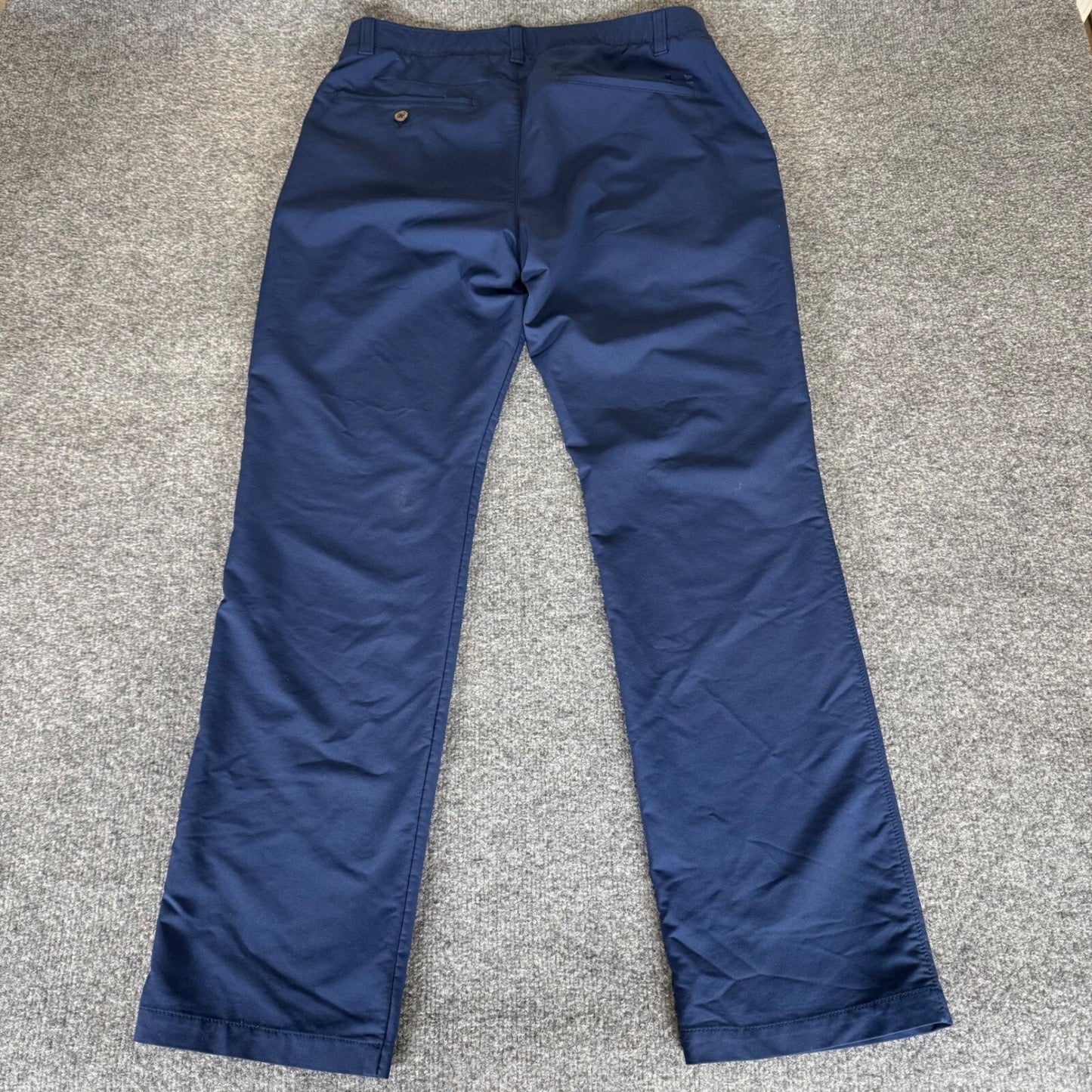 Under Armour Golf Pants Mens 32x32 Blue Performance Casual Chino Stretch