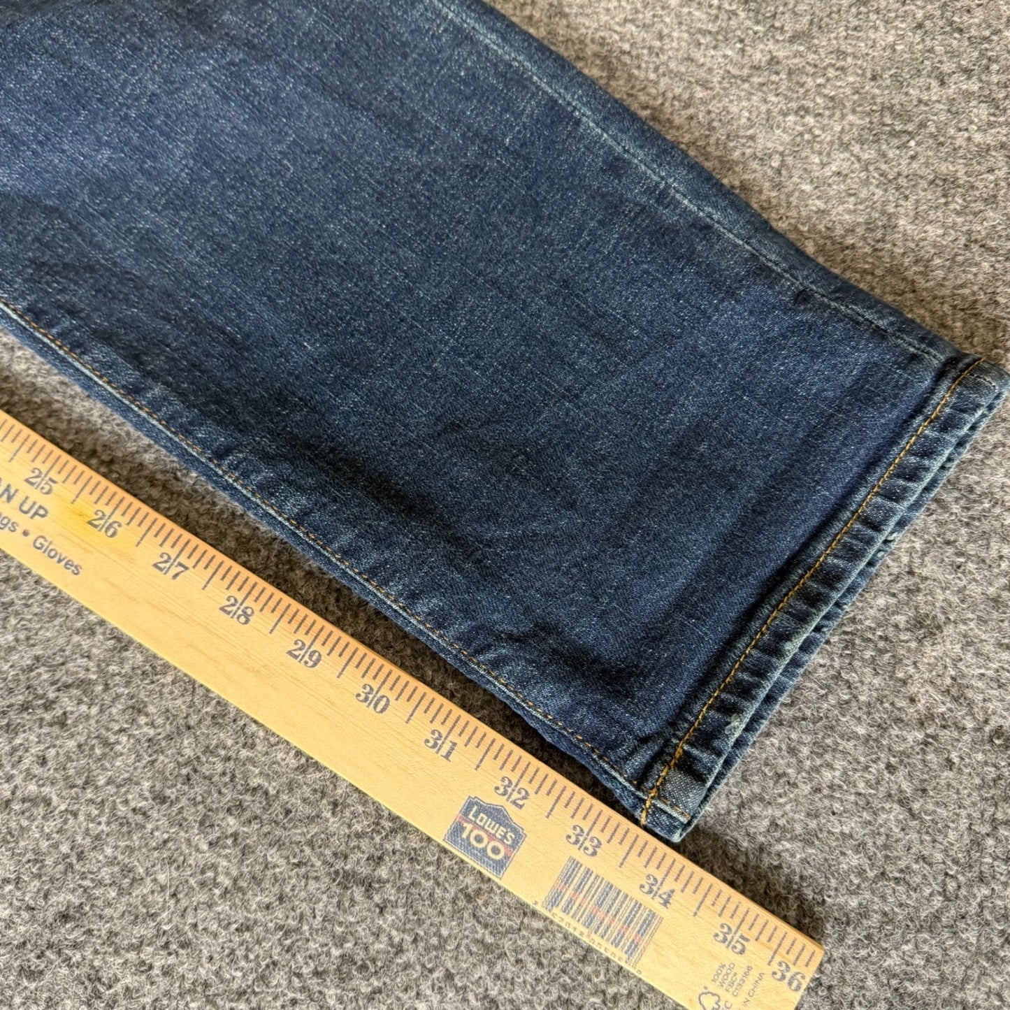 Gap Denim Slim Fit Distressed Jeans Mens 38x34 Dark Wash Blue Stretch Denim Pant