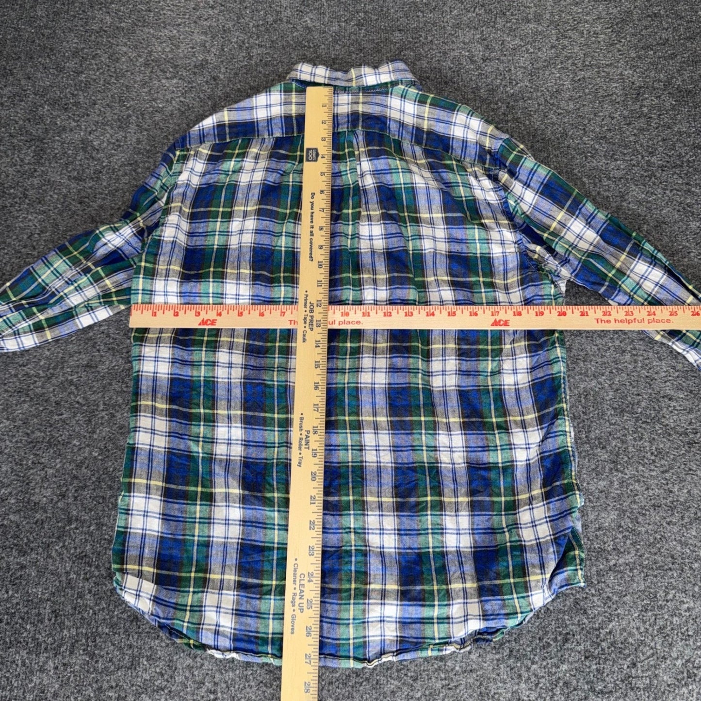 J.Crew Baird McNutt Irish Linen Shirt Mens Medium Slim Fit Blue Green Plaid