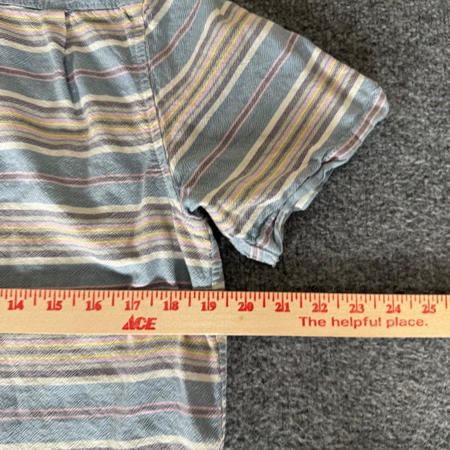 Vans Mens Small Striped Cotton Short Sleeve Button Down Shirt Skate Streetwear