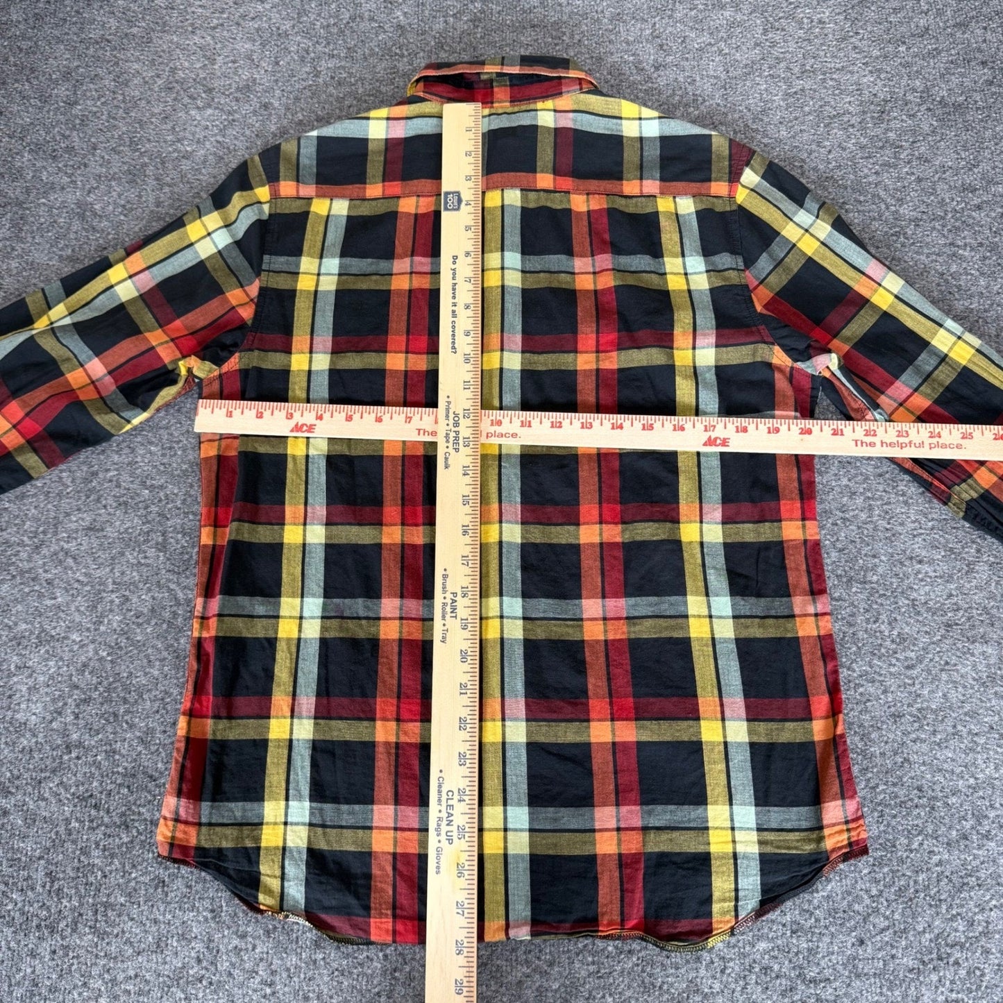 Vans Off The Wall Shirt Mens Medium Plaid Long Sleeve Button Up Skate Streetwear