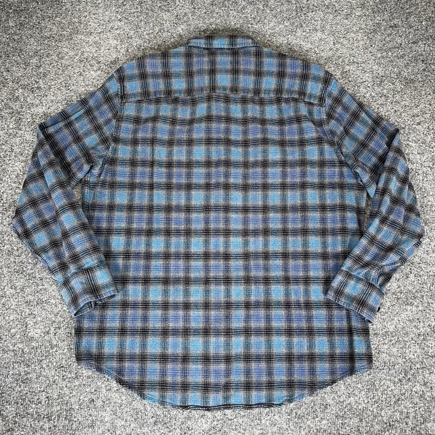 Pendleton Thomas Kay Shirt Mens Large Blue Plaid Button-Down Long Sleeve Casual