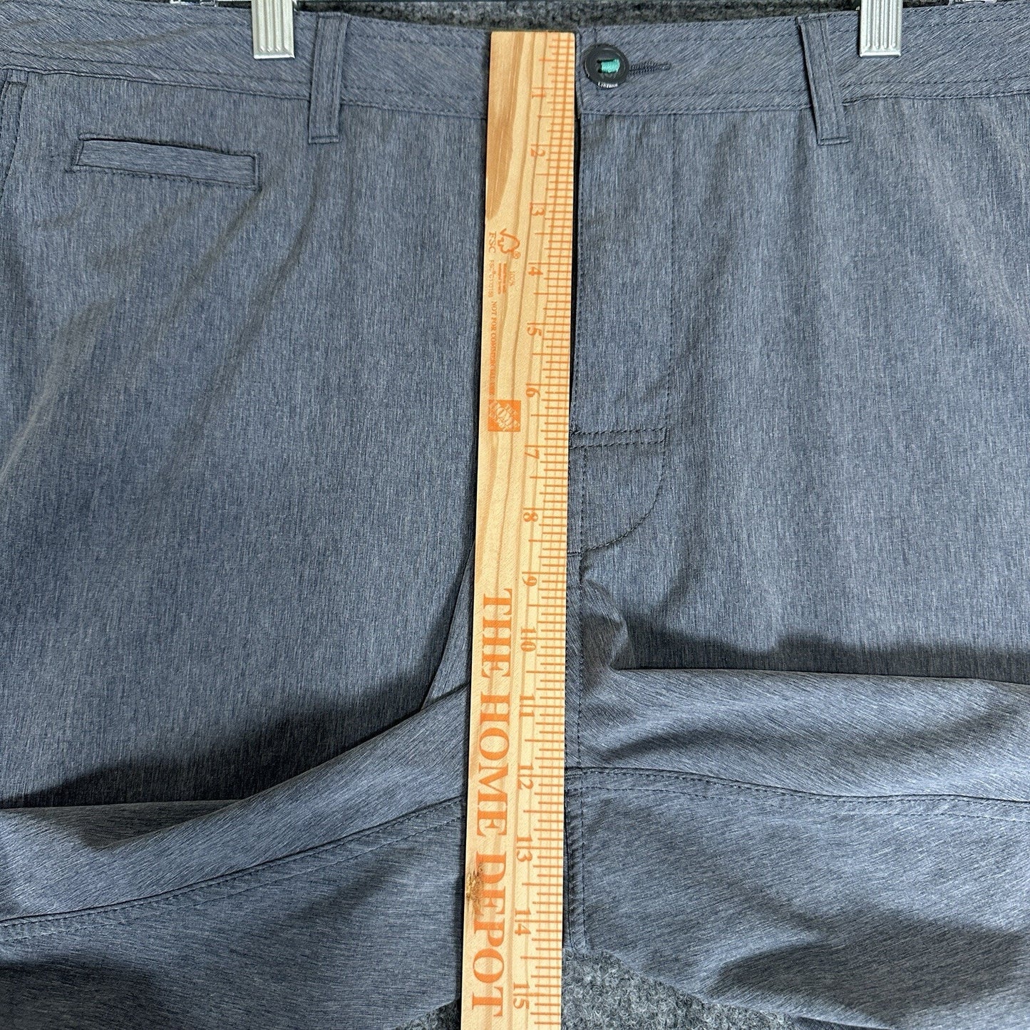Linksoul Shorts Mens 40 Grey Solid Chino 9.5” Golf High Rise Casual Adult