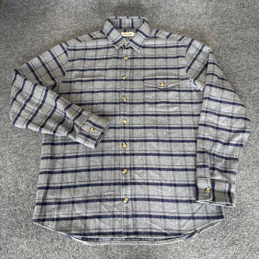 Taylor Stitch Crater Shirt Mens Plaid Cotton Soft Flannel Button Up Size 46 2XL