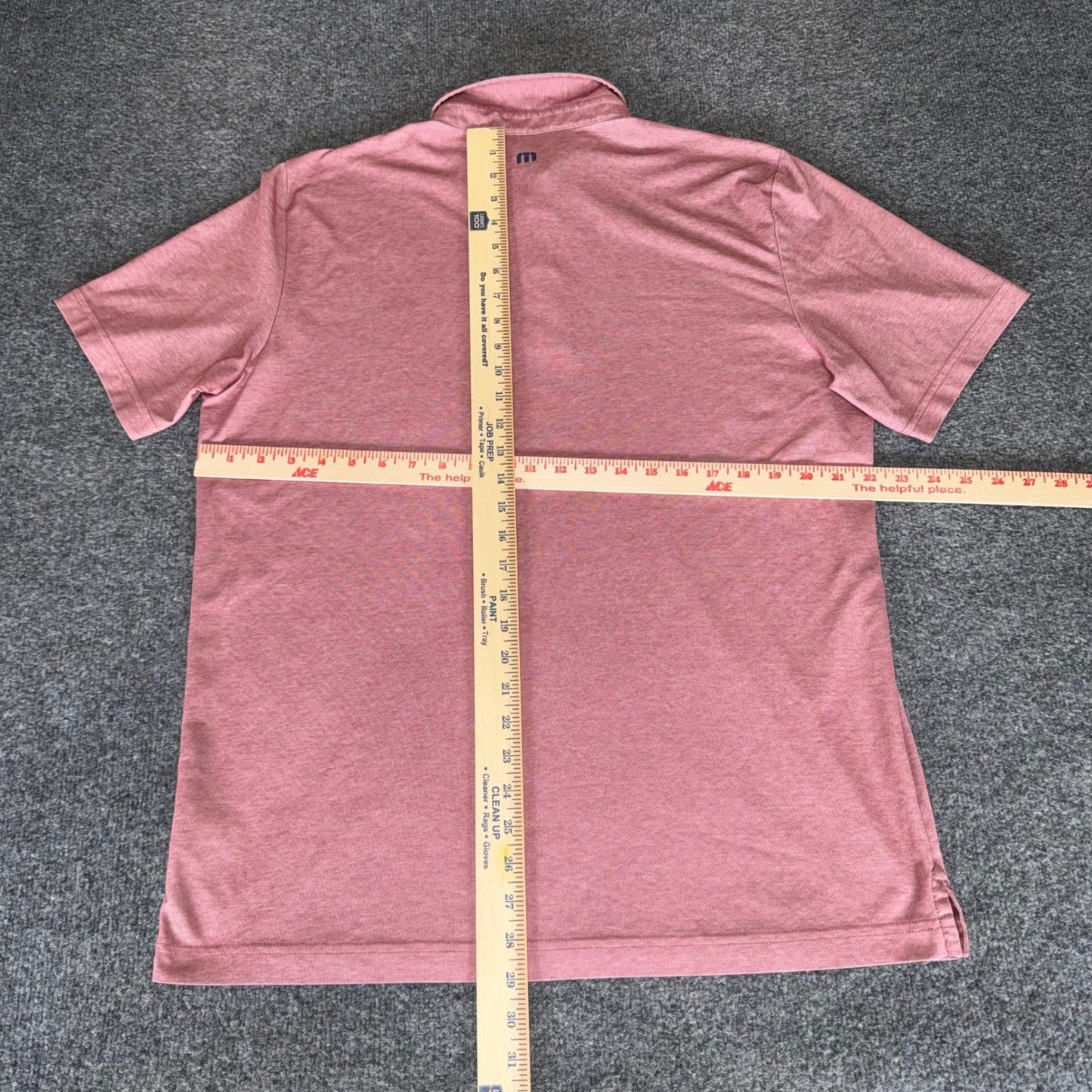 Travis Mathew Polo Shirt Mens XL Red Pima Cotton Golf Short Sleeve Casual Top
