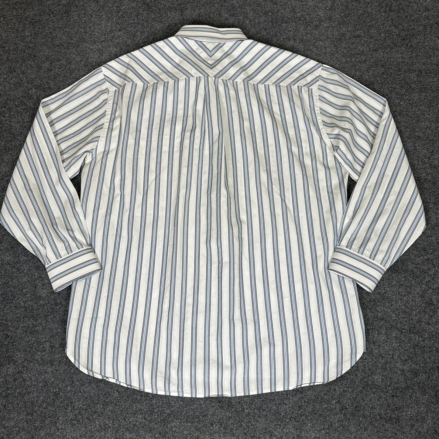 Tommy Hilfiger Shirt Mens XXL Blue 80’s Two Ply Cotton Pocket Long Sleeve Adult