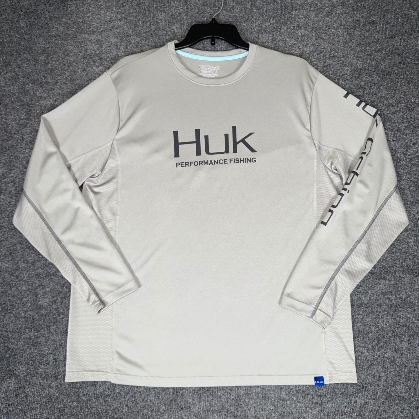 Huk Performance Fishing Shirt Long Sleeve Moisture Wicking Gray XL