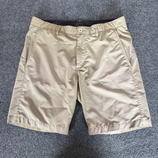 Johnston & Murphy XC4 Shorts Mens 34 Tan Performance Stretch Golf Casual Travel