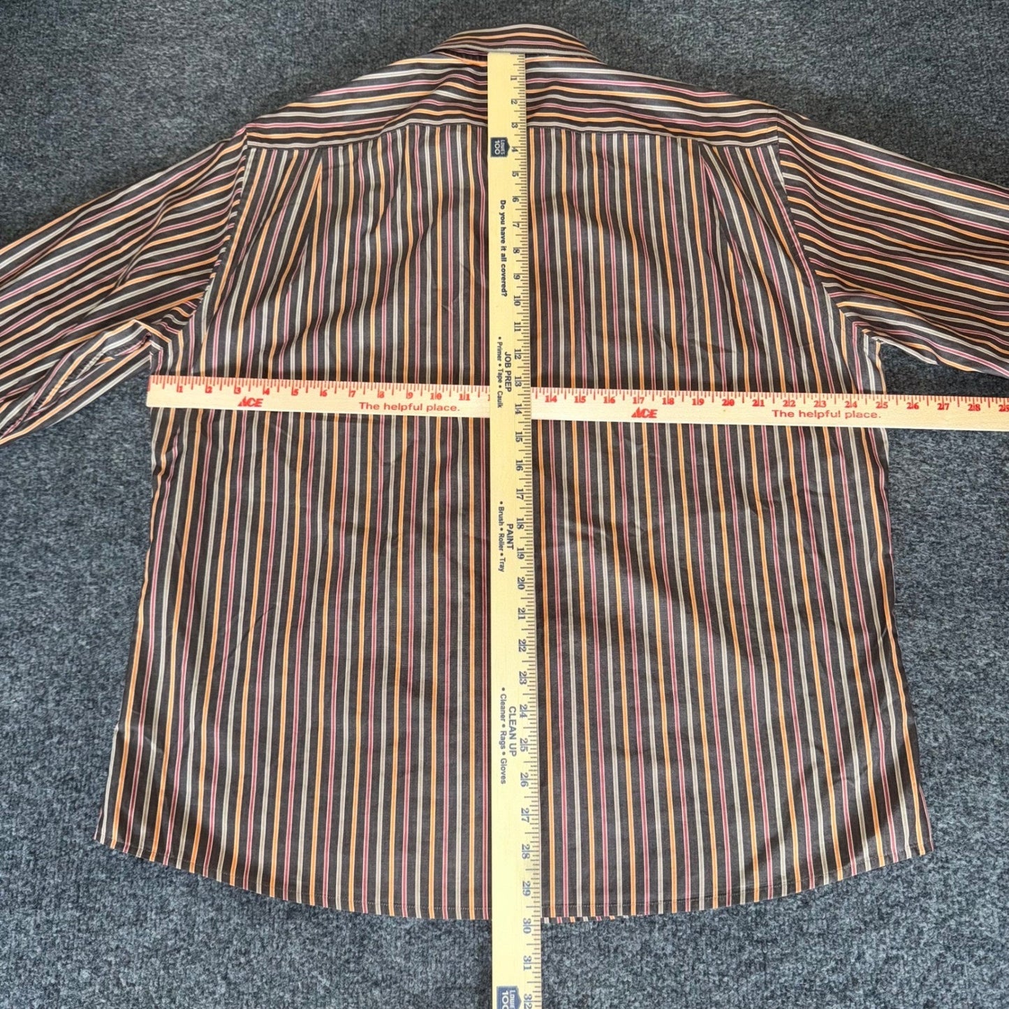 Faconnable Shirt Mens XL Long Sleeve Button Up Striped Cotton Dress Casual