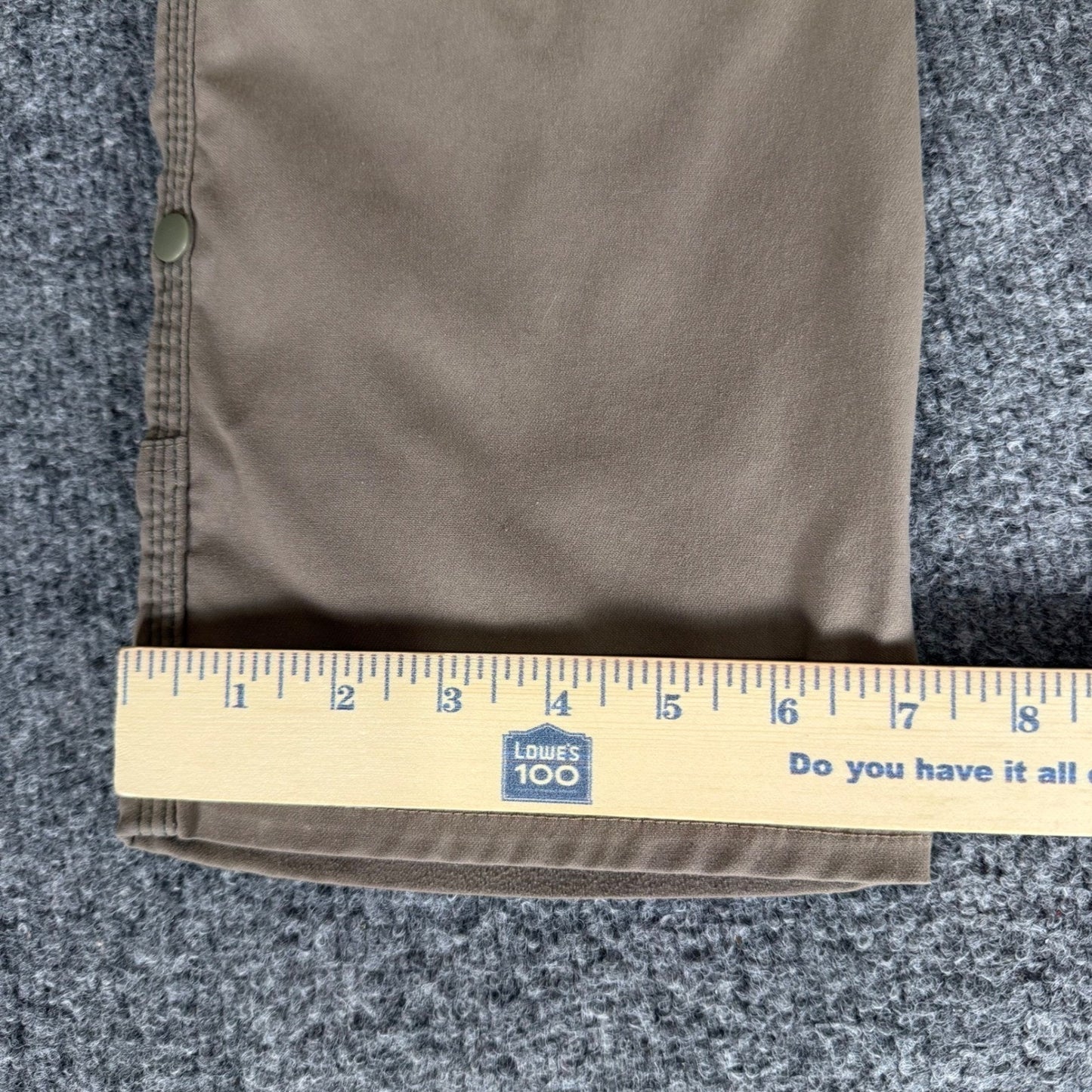 prAna Stretch Zion Pants Mens 33x30 (34x29) Beige Cargo Hiking Outdoor Gorpcore