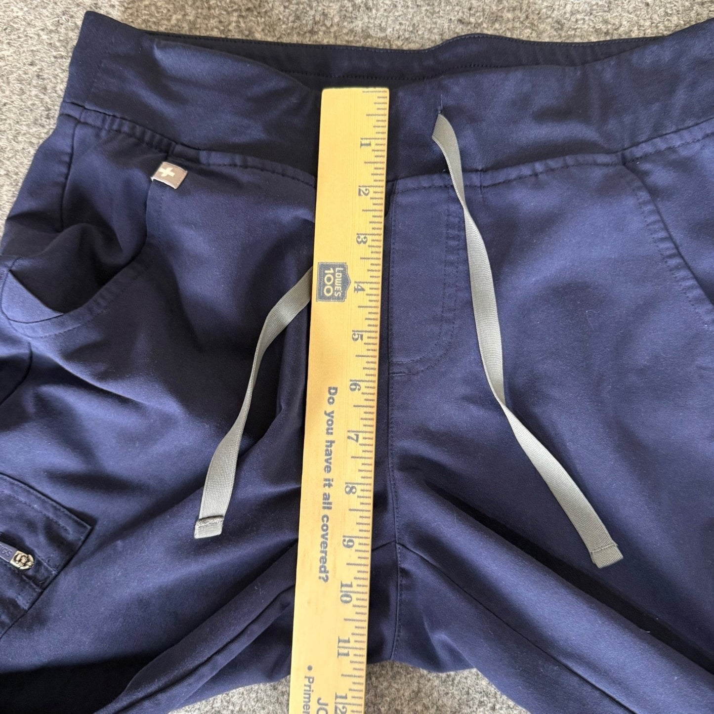 FIGS Zamora Jogger Scrub Pants Womens Small Navy Blue Medical Stretch Uniform
