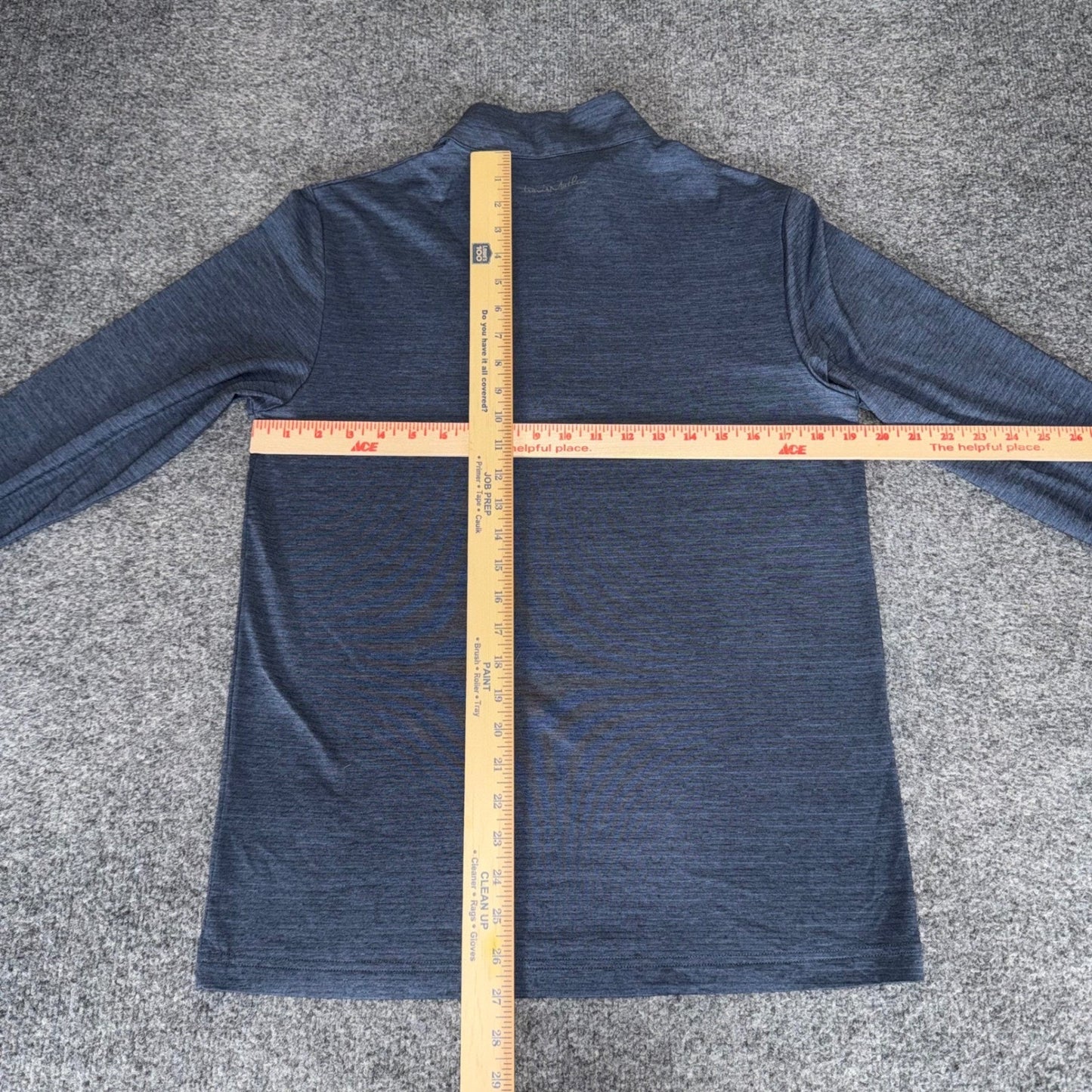 TravisMathew Mens S Blue 1/4 Zip Pullover Performance Golf Stretch Lightweight