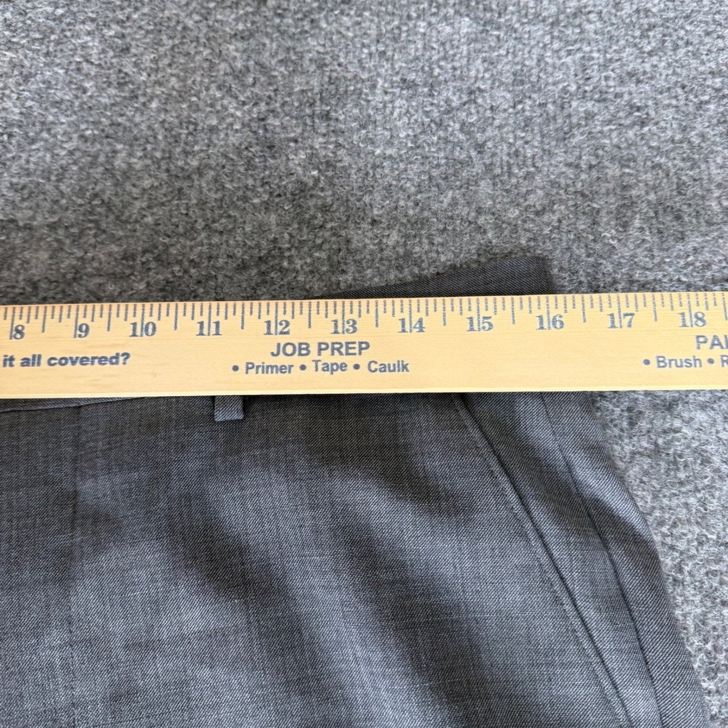 Lauren Ralph Lauren Mens Gray Wool Blend Sharkskin Dress Pants 32x30 Stretch