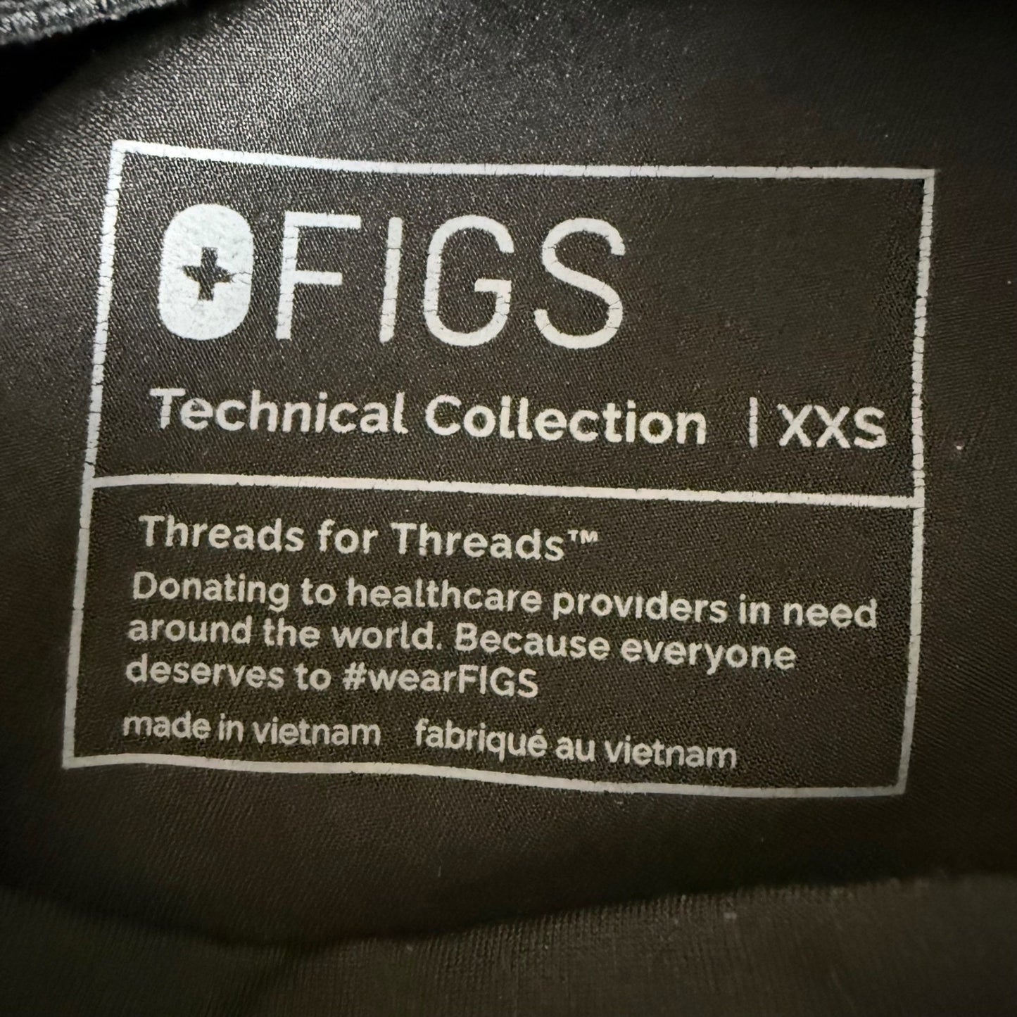 FIGS HW Yola High Waisted Cargo Scrub Pants Black XXS Womens Medical Uniform