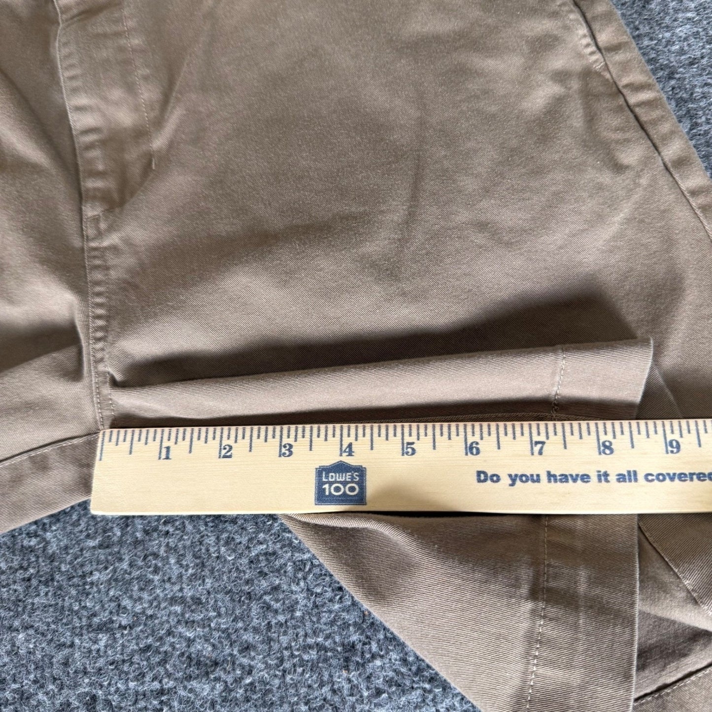 RVCA Weekend Fit Khaki Shorts Mens 36 Casual Chino Cotton Stretch Skate Grunge