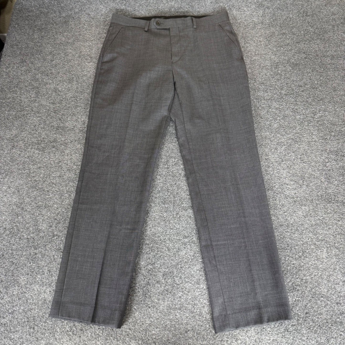 Lauren Ralph Lauren Mens Gray Wool Blend Sharkskin Dress Pants 32x30 Stretch