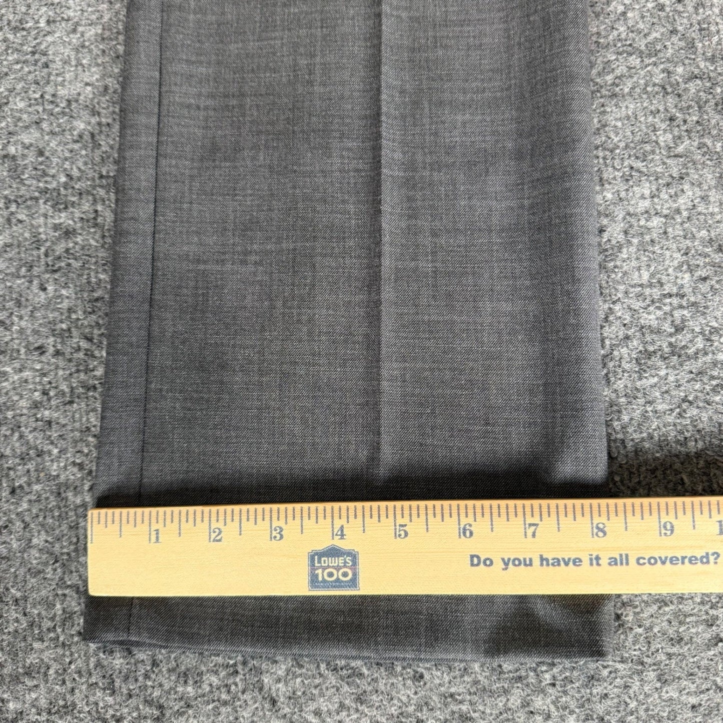 Roundtree & Yorke TravelSmart Mens 34x32 Gray Dress Pants Classic Fit Flat Front
