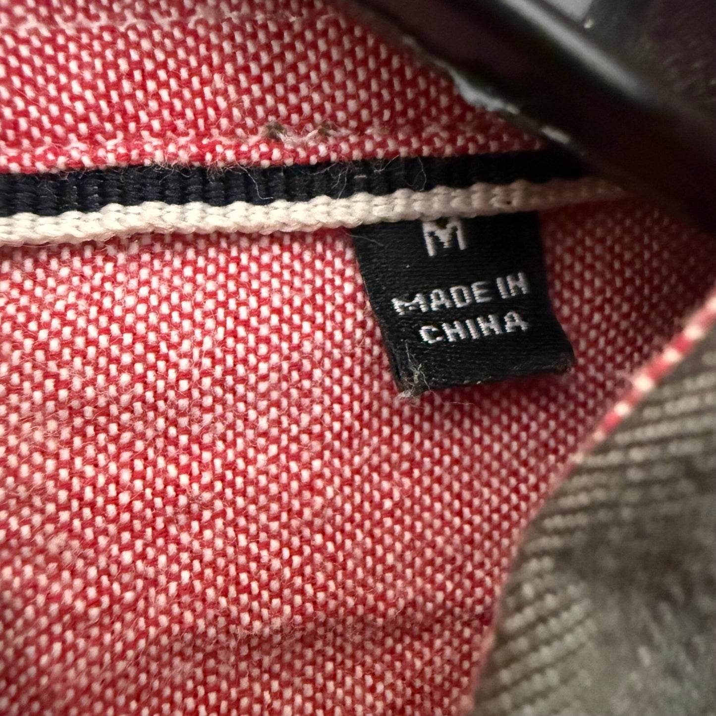 7 Diamonds Button Down Shirt Men Medium Gray Pink Dot Short Sleeve Casual Modern