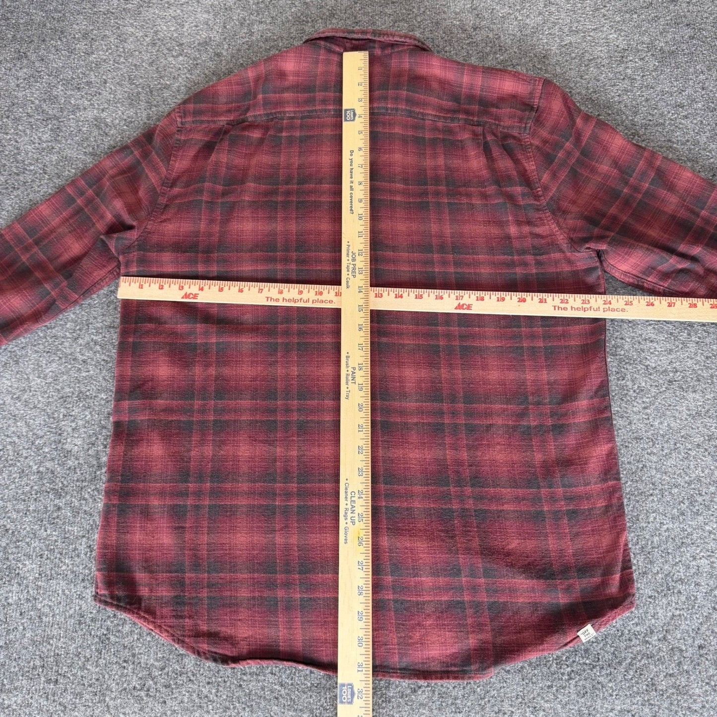 Vans Flannel Shirt Mens XL Red Plaid Long Sleeve Button Up Casual Skate Grunge