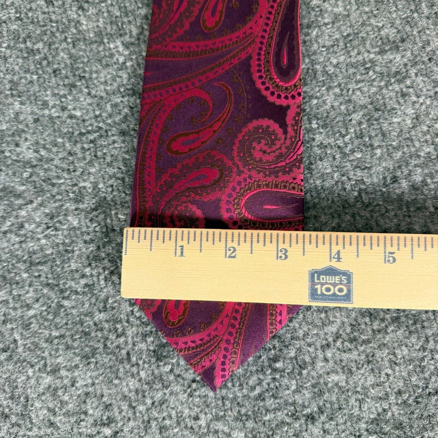 David Donahue Men Silk Paisley Tie Purple Dress Formal Wedding Business Neckwear