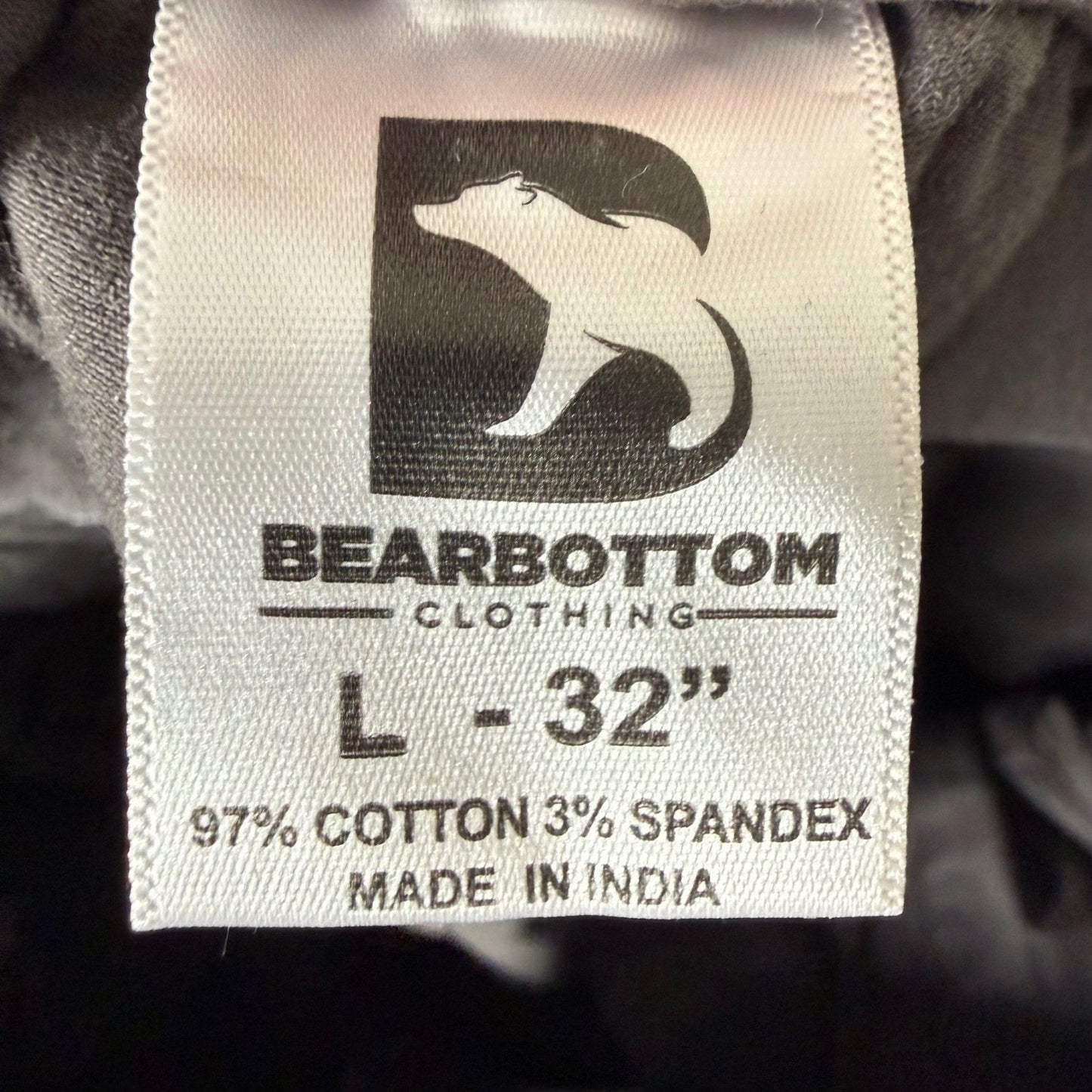 Bearbottom Clothing Mens Jogger Pants Gray Large 32x30 Casual Utility Stretch