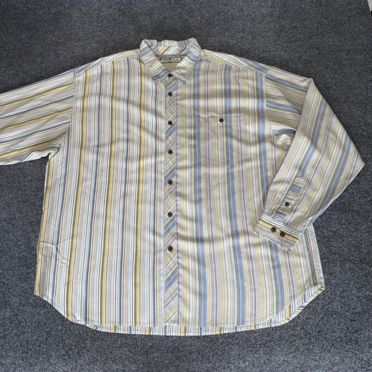 Tommy Bahama Shirt Mens 2XL Multicolor Button Up Striped Long Sleeve Casual Top