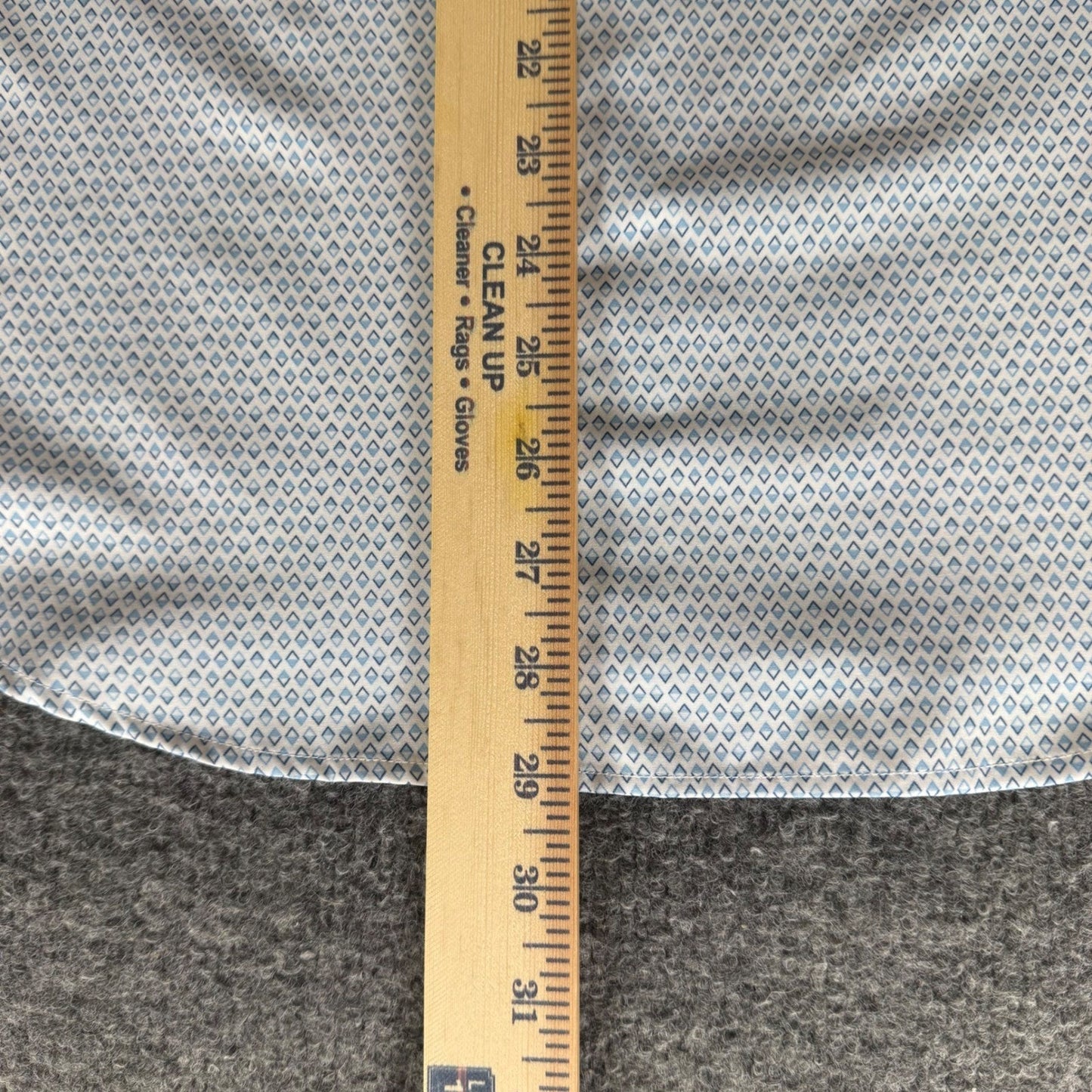 7 Diamonds 4 Way Stretch Mens Small Blue Geometric Short Sleeve Button Up Casual