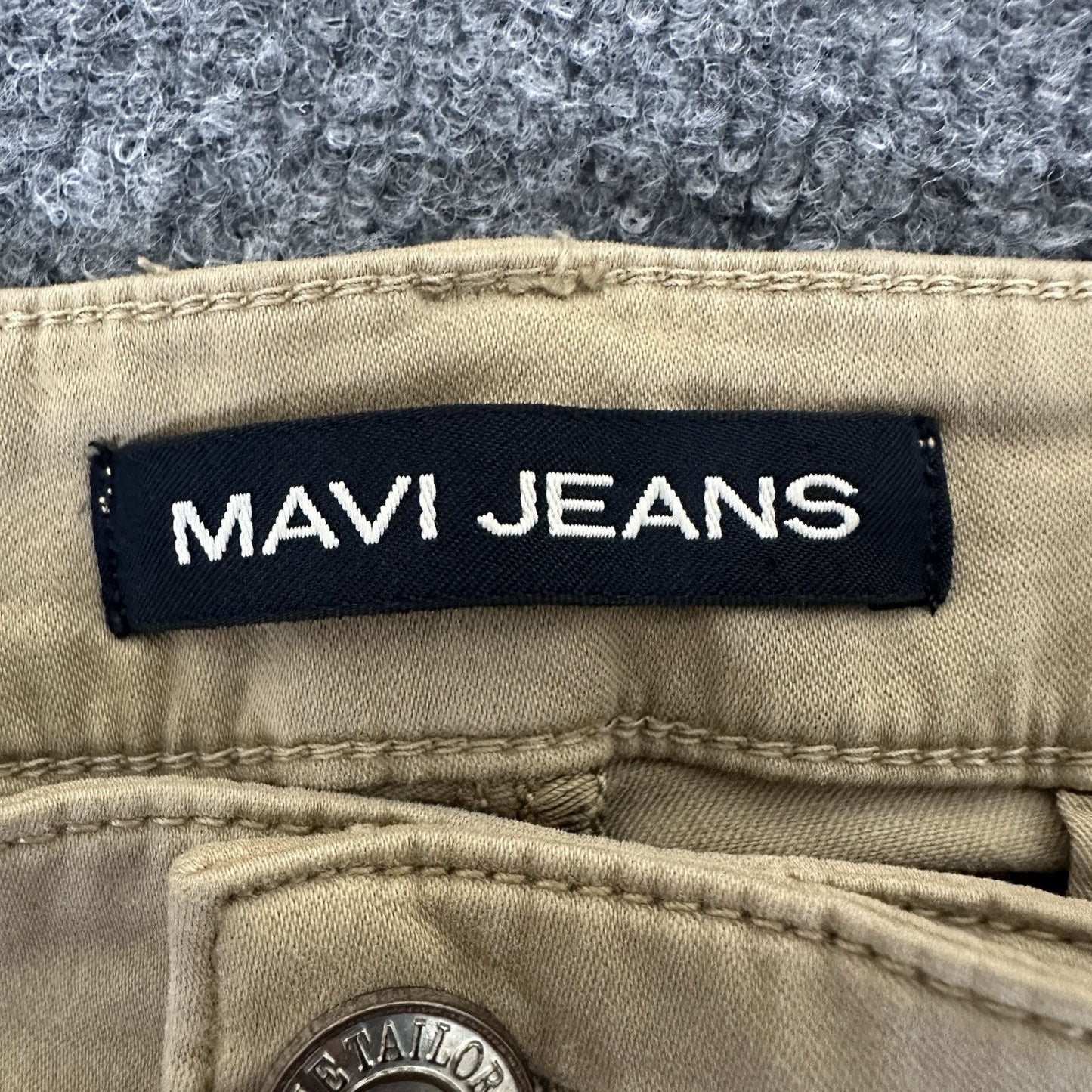 Mavi Jeans Edward Mens 34x30 Beige Relaxed Chino Straight Pants Mid Rise Adult